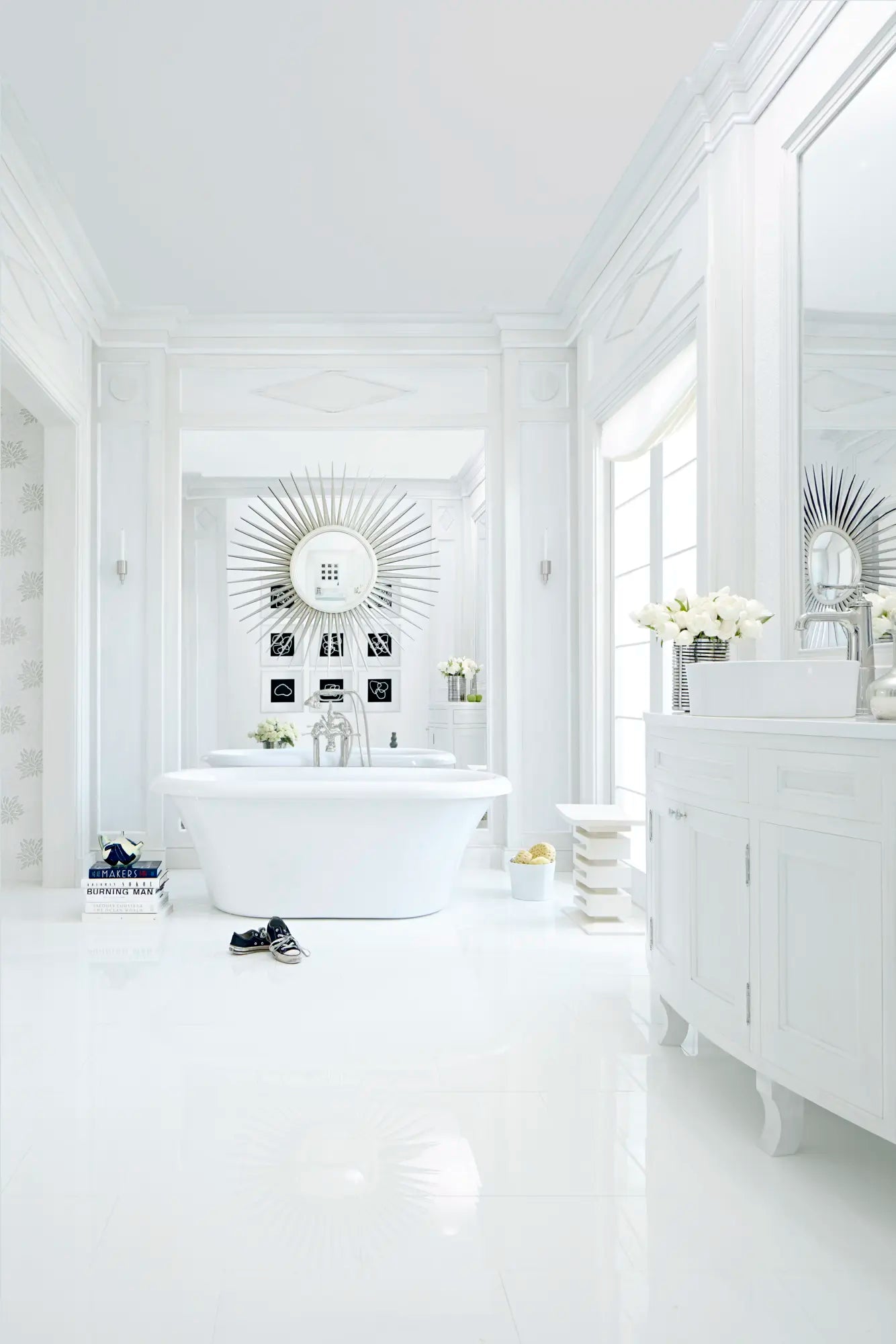 Traditional Floor Mount Bathtub Faucet with landfair Cross Handles // POLISHED CHROME // 40621_B_D62745004.415_D35107954.100_0_CDNwebp.webp