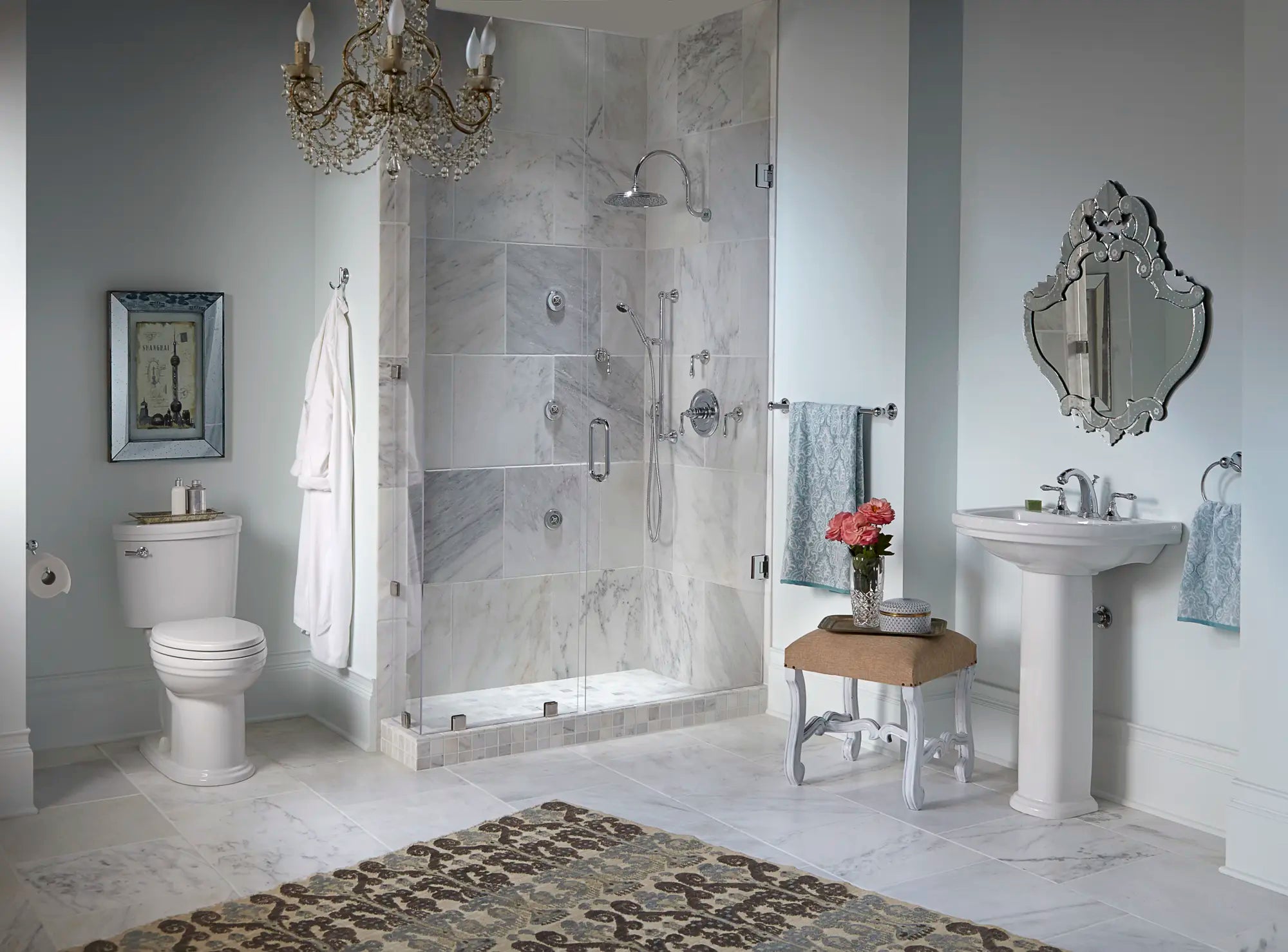 St. George® Pedestal Sink Top, 3-hole With Pedestal Leg