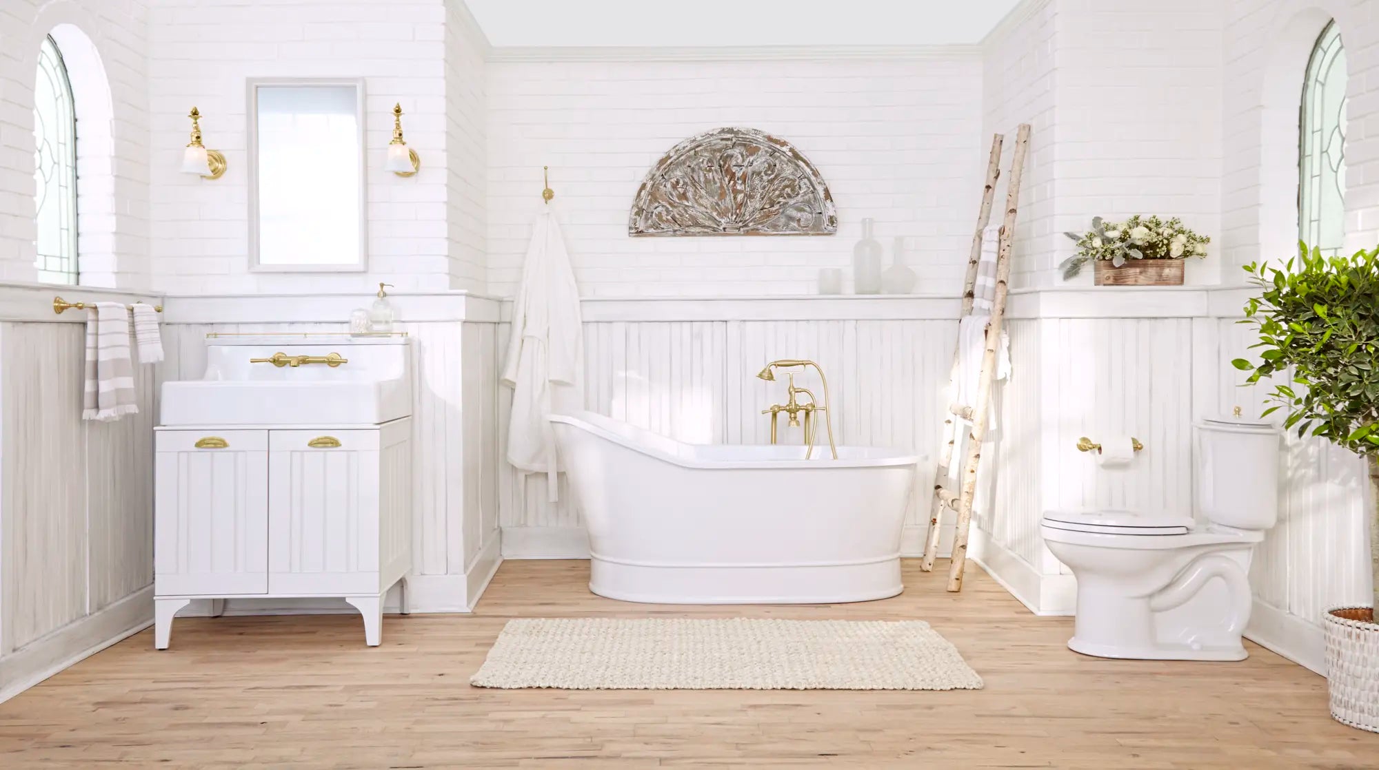 Wall Mount Bathroom Faucet With Lever Handles // SATIN BRASS // 40983_C-D35155450427_0_CDNwebp.webp