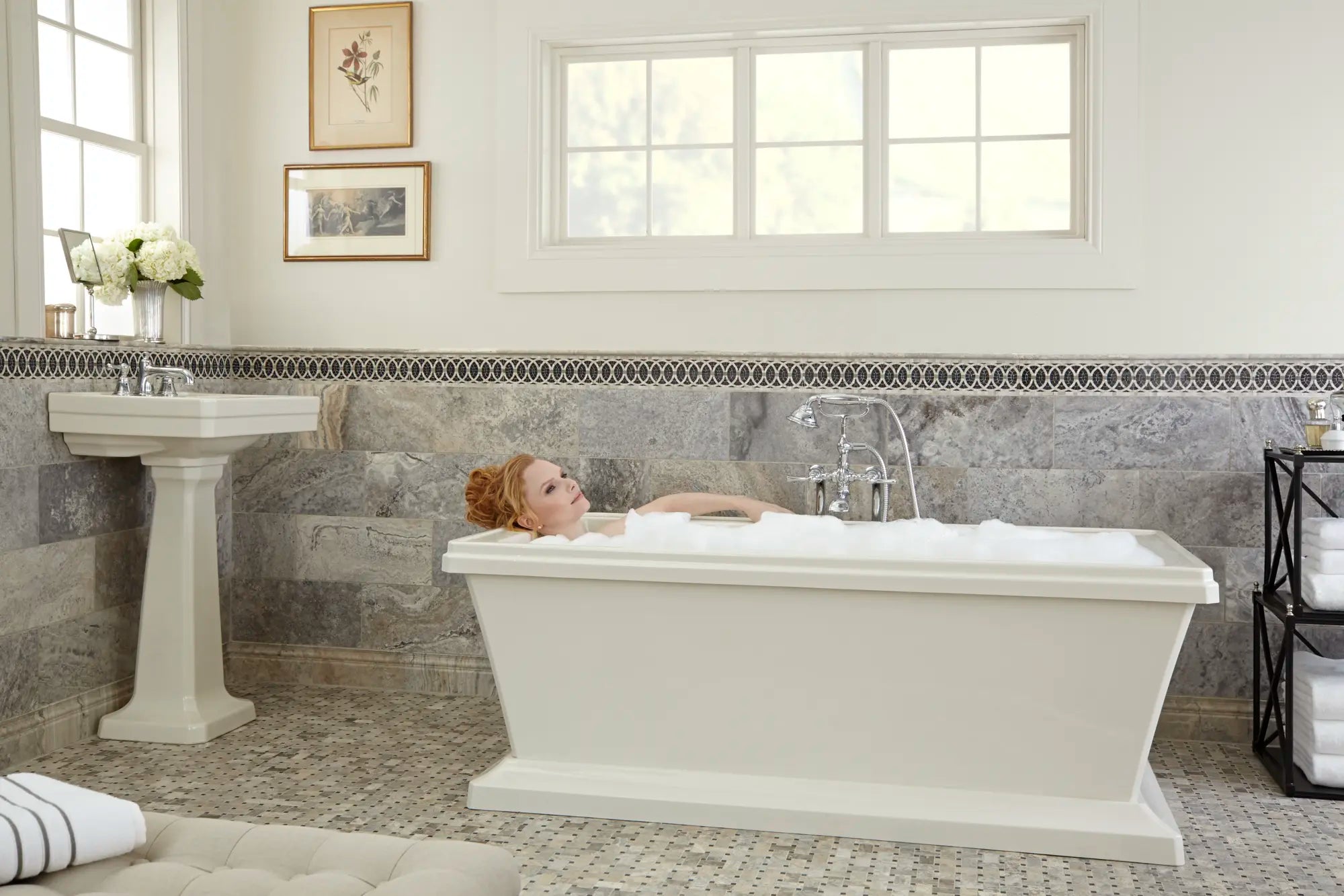 Transitional Floor-Mounted Bathtub Faucet With Randall Lever Handles // POLISHED CHROME // 41136_L-D35102950100_0_CDNwebp.webp