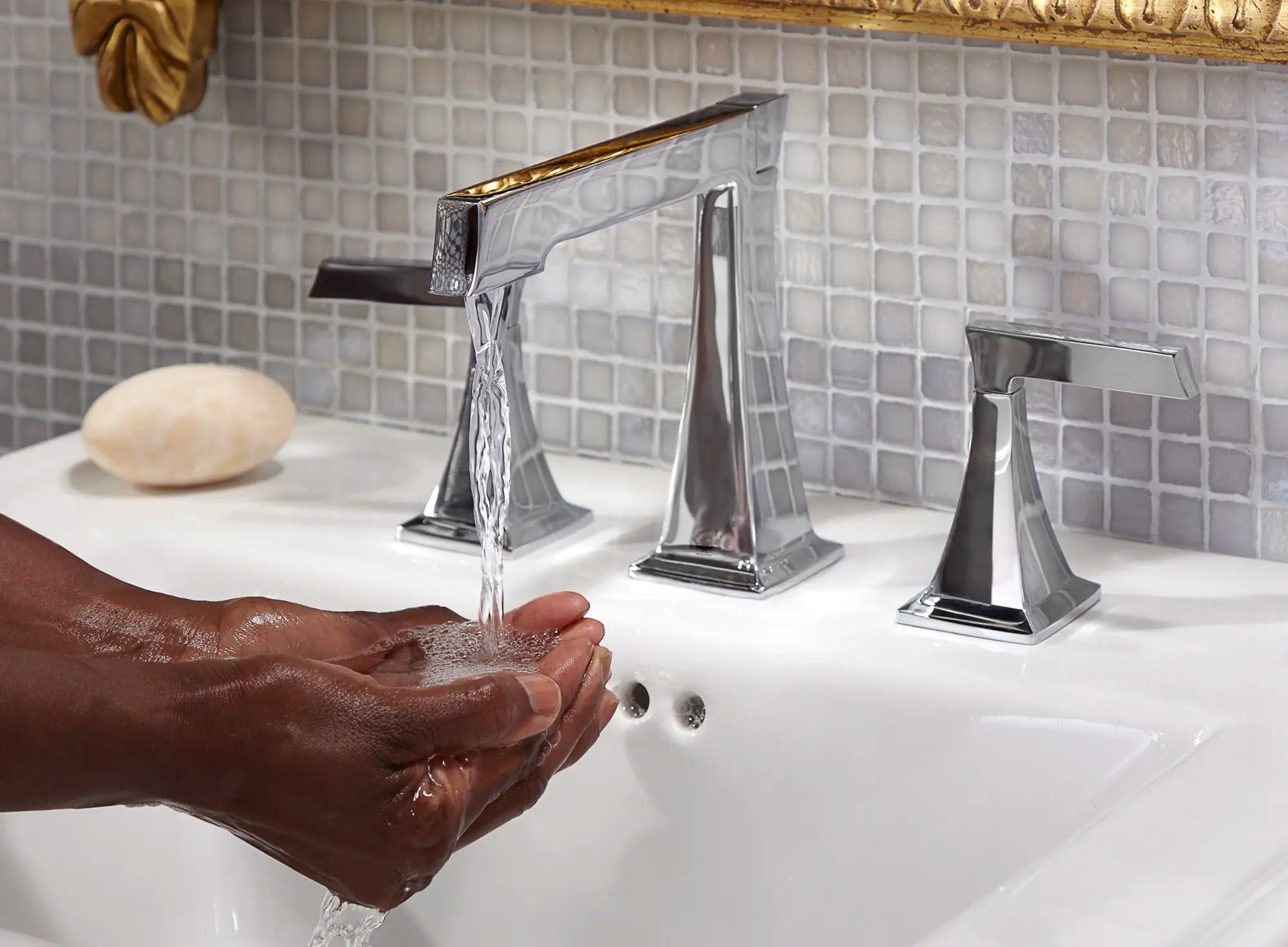 Keefe Deck Mount Bathtub Faucet with Hand Shower // POLISHED CHROME // 41142_L-D35104900100_0_CDNwebp.webp