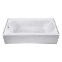[D02390202.415] Byrdcliffe® 60 in. x 30 in. Alcove Bathtub with Left-Hand Drain - Canvas White