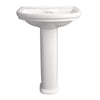 [D20005800.415] St. George® Pedestal Sink Top, 3-Hole with Pedestal Leg - Canvas White