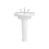 [D20010800.415] Wyatt® Pedestal Sink Top, 3-Hole with Pedestal Leg - Canvas White