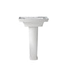 [D20010800.415] Wyatt® Pedestal Sink Top, 3-Hole with Pedestal Leg - Canvas White