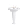 [D20010800.415] Wyatt® Pedestal Sink Top, 3-Hole with Pedestal Leg - Canvas White