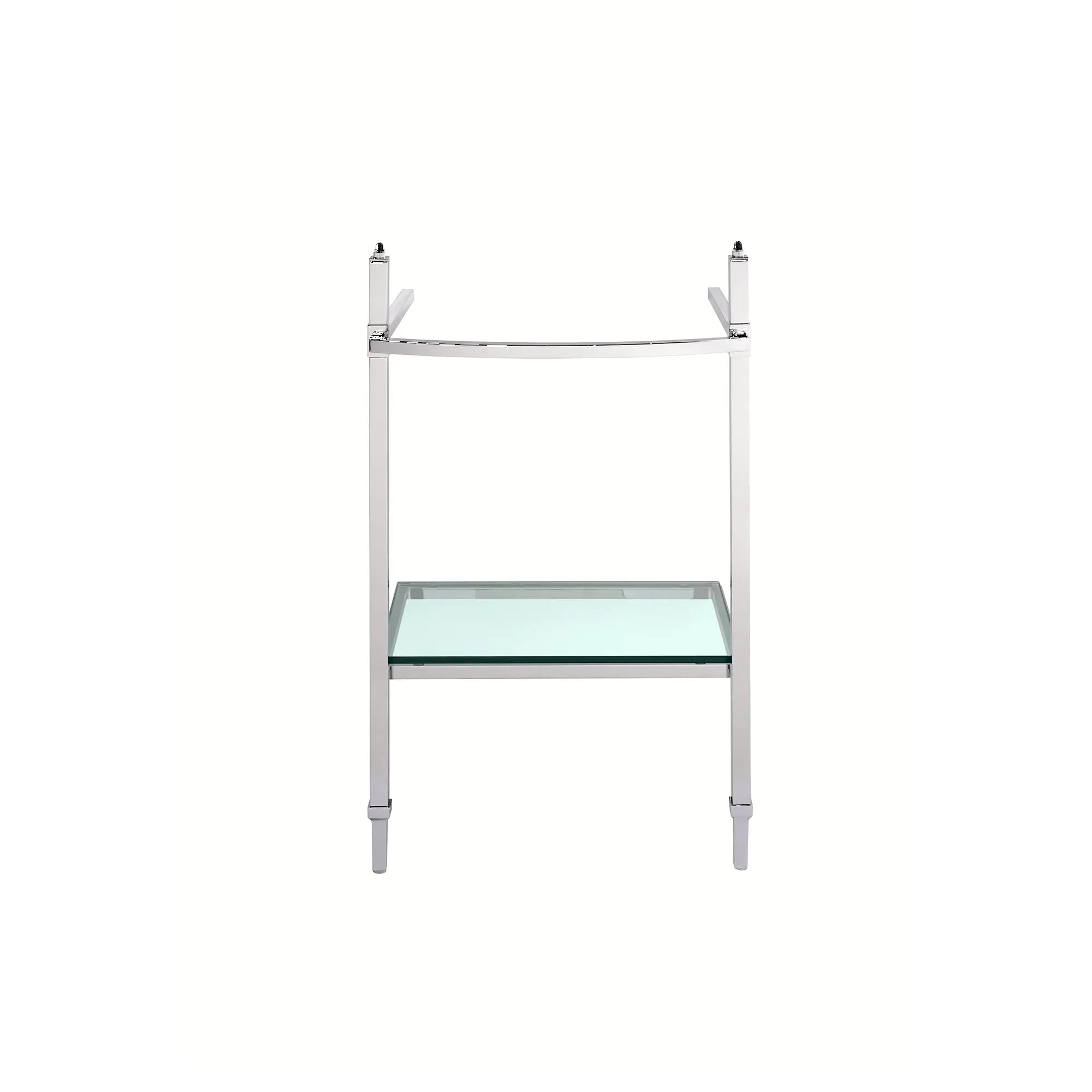 Wyatt® 21 in. Console Legs with Glass Shelf // POLISHED CHROME // 41338_D21460024002_0_CDNwebp.webp