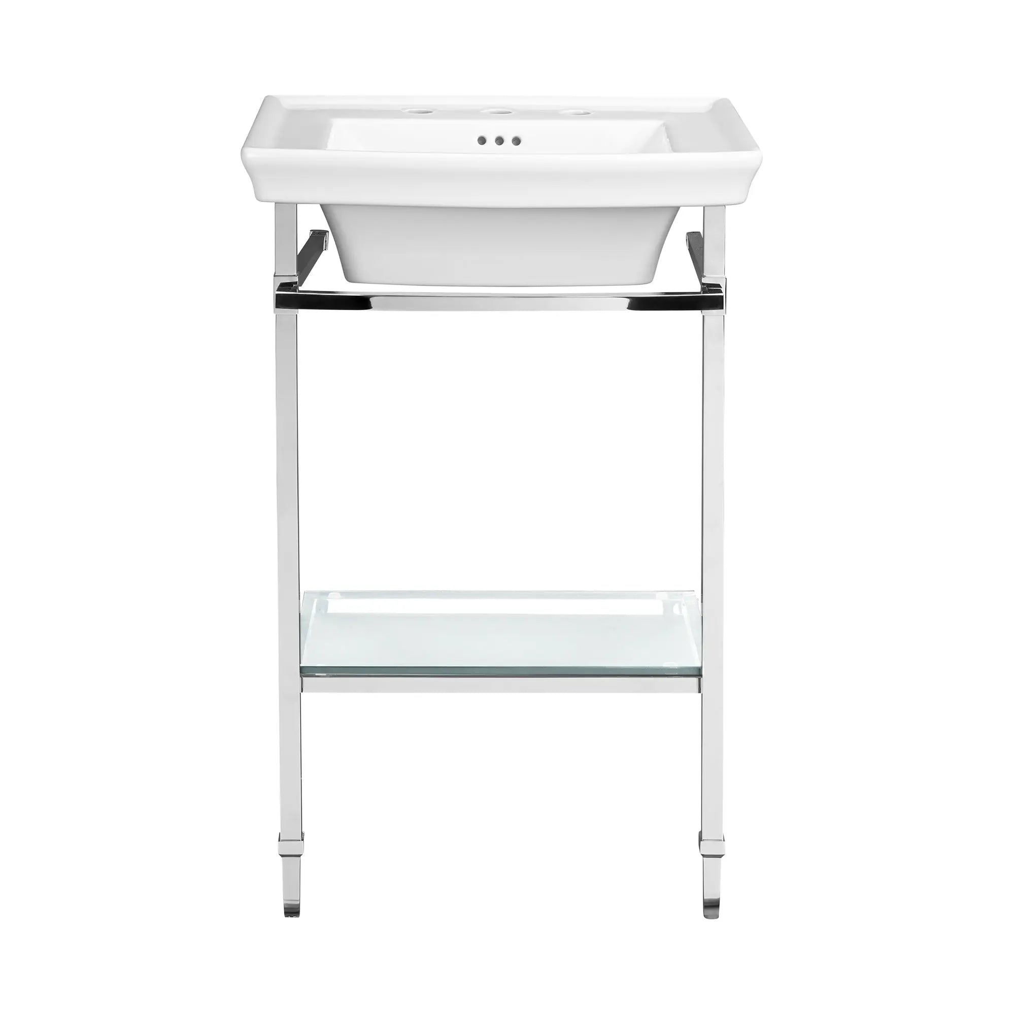 Wyatt® 21 in. Console Legs with Glass Shelf // POLISHED CHROME // 41340_D21460024002_1_0_CDNwebp.webp