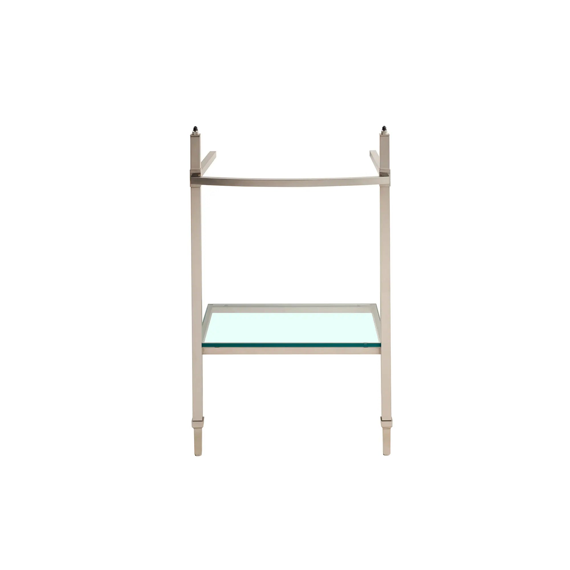 Wyatt® 21 in. Console Legs with Glass Shelf // BRUSHED NICKEL // 41344_D21460024295_0_CDNwebp.webp