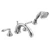[D35101900.100] Deck Mount Tub Filler with Hand Shower and Lever Handles - Platinum Nickel