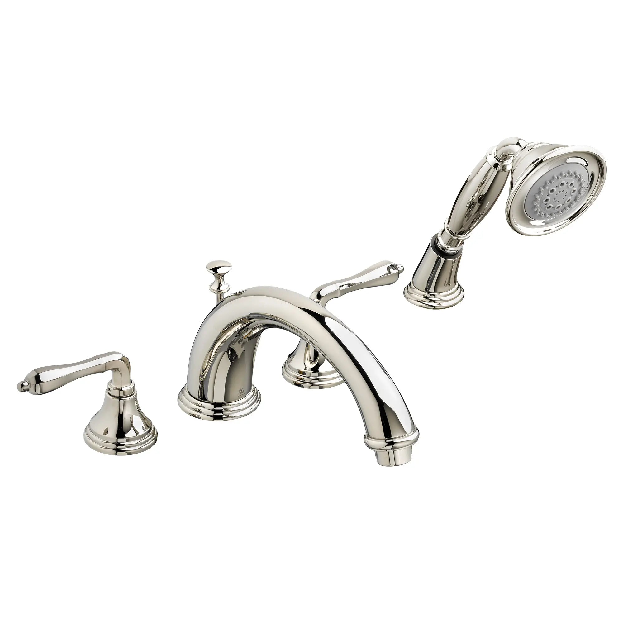 Deck Mount Tub Filler with Hand Shower and Lever Handles // PLATINUM NICKEL // 41468_D35101900150_0_CDNwebp.webp
