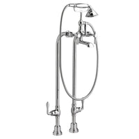 [D35107950.100] Traditional Floor Mount Bathtub Faucet with Landfair Lever Handles - Polished Chrome