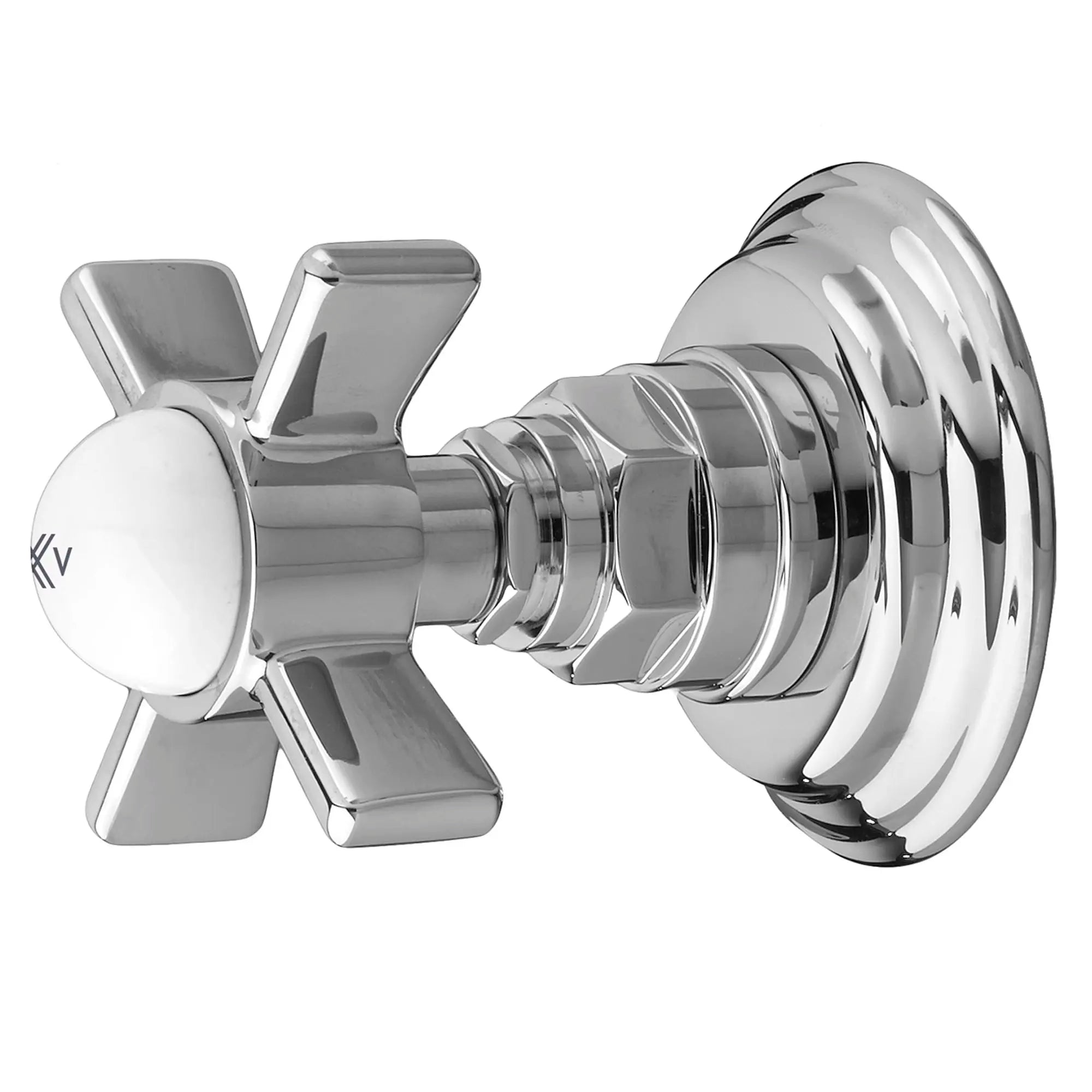 Landfair 1/2 Inch Or 3/4 Inch Wall Valve Trim With Cross Handles // POLISHED CHROME // 42302_P_D35107740100_PorcLogo_1_0_CDNwebp.webp