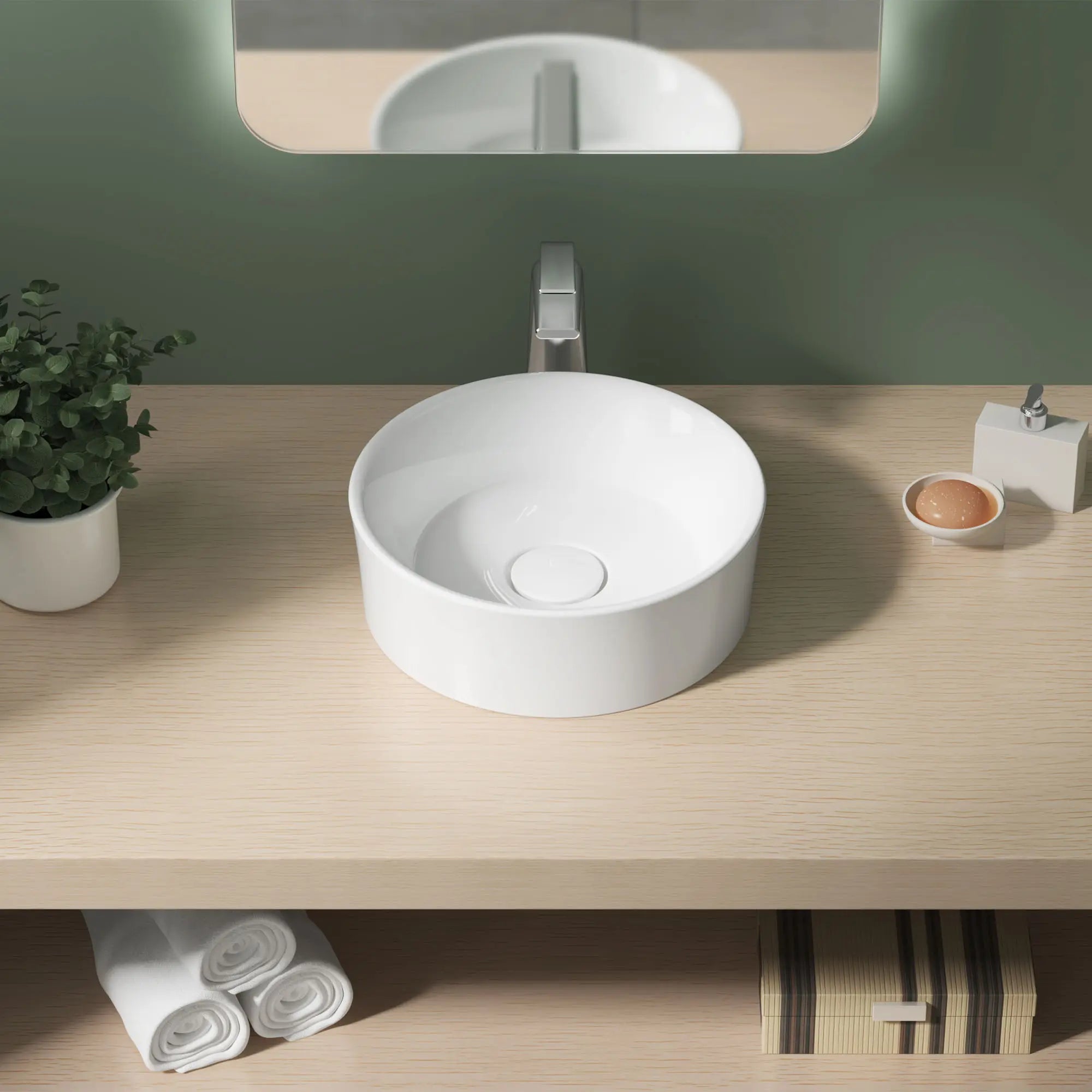 POP® Round Vessel Sink // CANVAS WHITE // 46906_1618232584-DXV_POP_Empty_TopDown_B-D35120152_D20090015_0_CDNwebp.webp