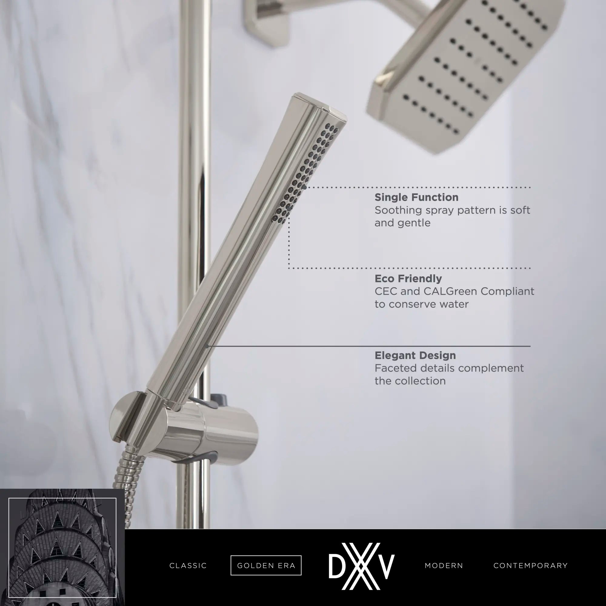 Belshire® Single Function Hand Shower // POLISHED CHROME // 68286_2020_DXV_Hand_Shower_D35170781_1_0_CDNwebp.webp