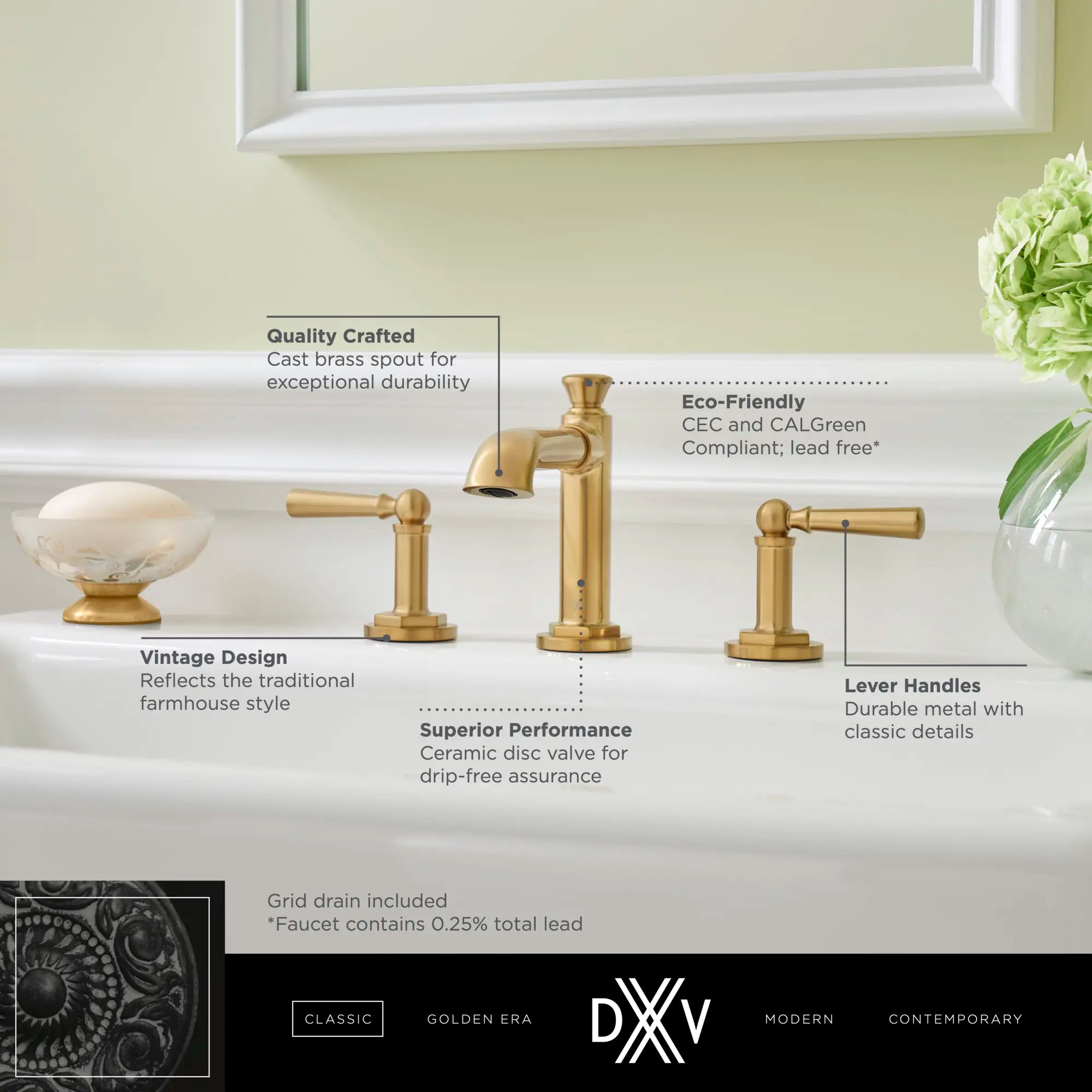 Oak Hill® 2-handle Widespread Bathroom Faucet With Lever Handles Oak Hill® 2-handle Widespread Bathroom Faucet With Lever Handles