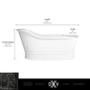 Oak Hill® 66 in. x 36 in. Freestanding Bathtub // CANVAS WHITE // 68384_DXV_Oak_Hill_FST_D12025004_Infographic_2_CDNwebp.webp