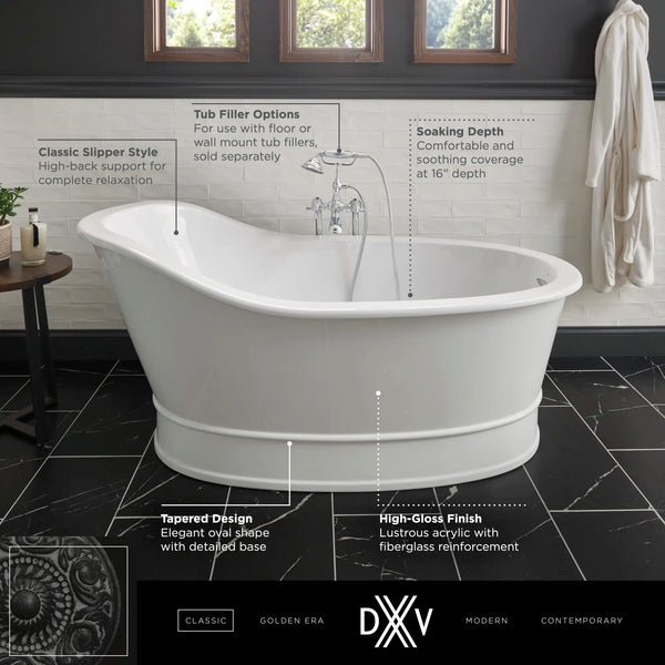 Oak Hill® 66 In. X 36 In. Freestanding Bathtub