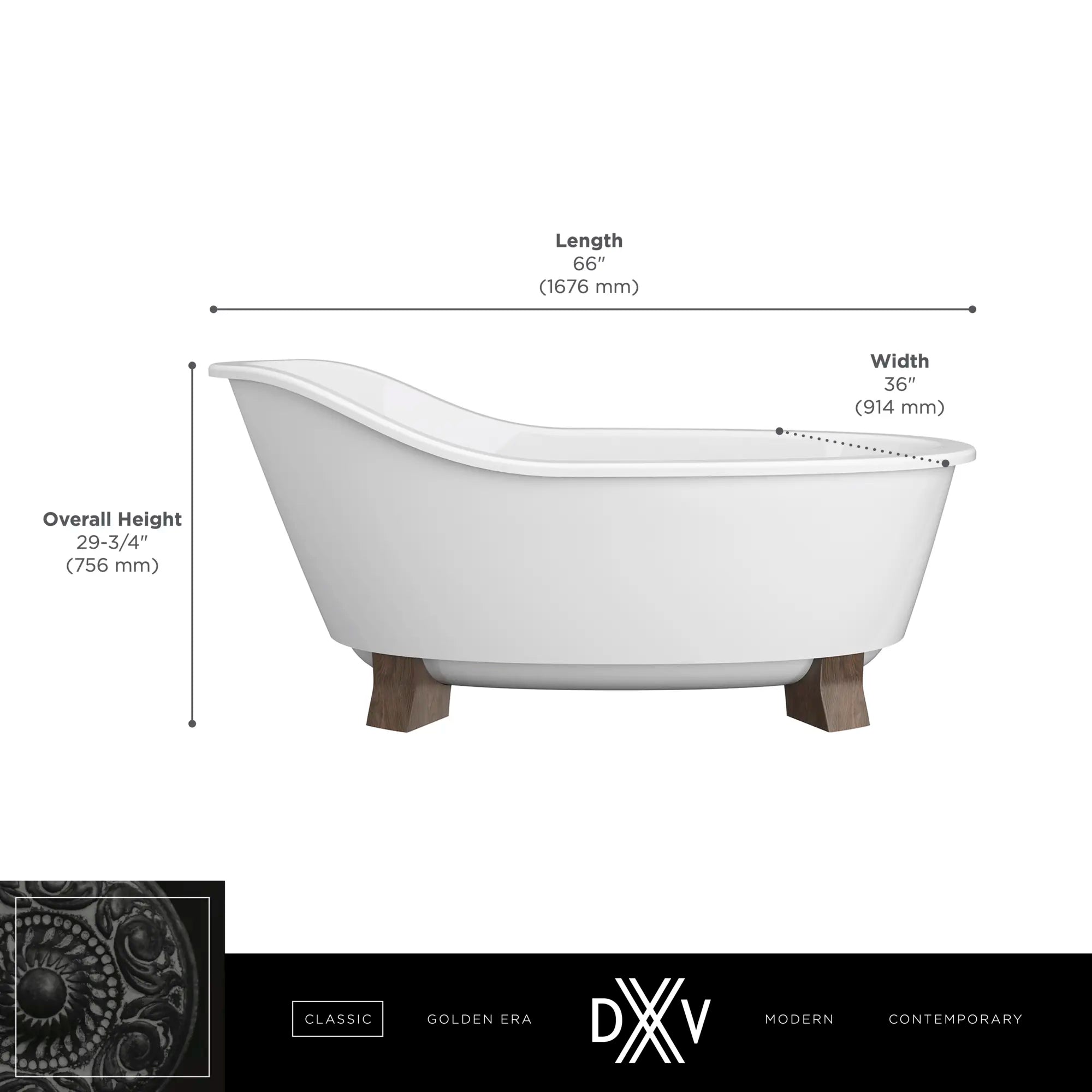 風呂 Chand Freestanding Soaker Bathtub with Faucet and Center
