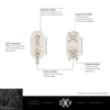 Oak Hill® 2-Handle Thermostatic Valve Trim Only with Lever Handles // POLISHED CHROME // 68388_DXV_Oak_Hill_2_Handle_Thermo_Slim_Valve_D35155527_D35155528_Info_1_CDNwebp.webp