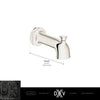 [D35155761.100] Oak Hill® Wall Mount Bathtub Spout with Diverter - Polished Chrome