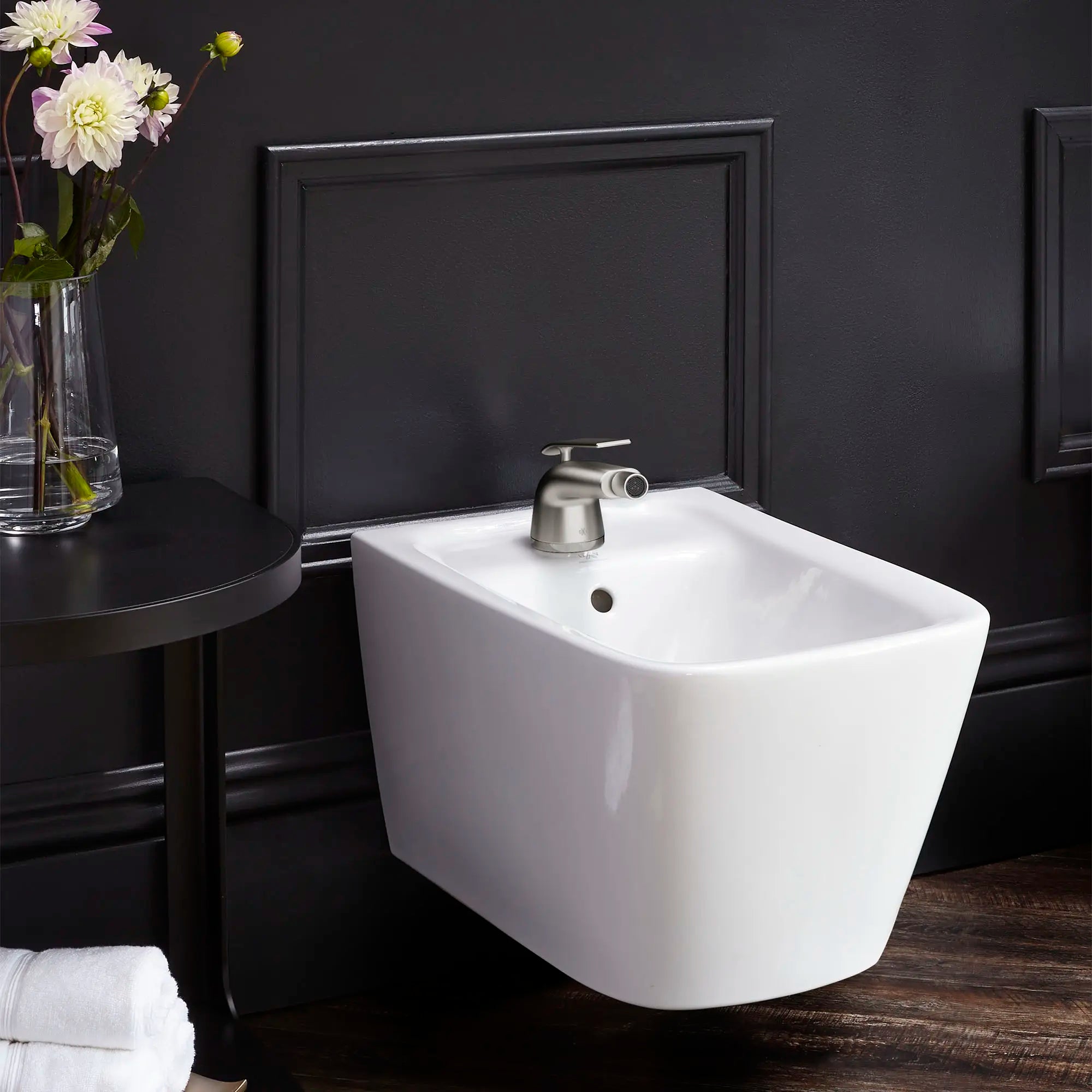 DXV® Modulus Single Hole Bidet Faucet with Lever Handle // BRUSHED NICKEL // 84710_B-D35120012144_CDNwebp.webp