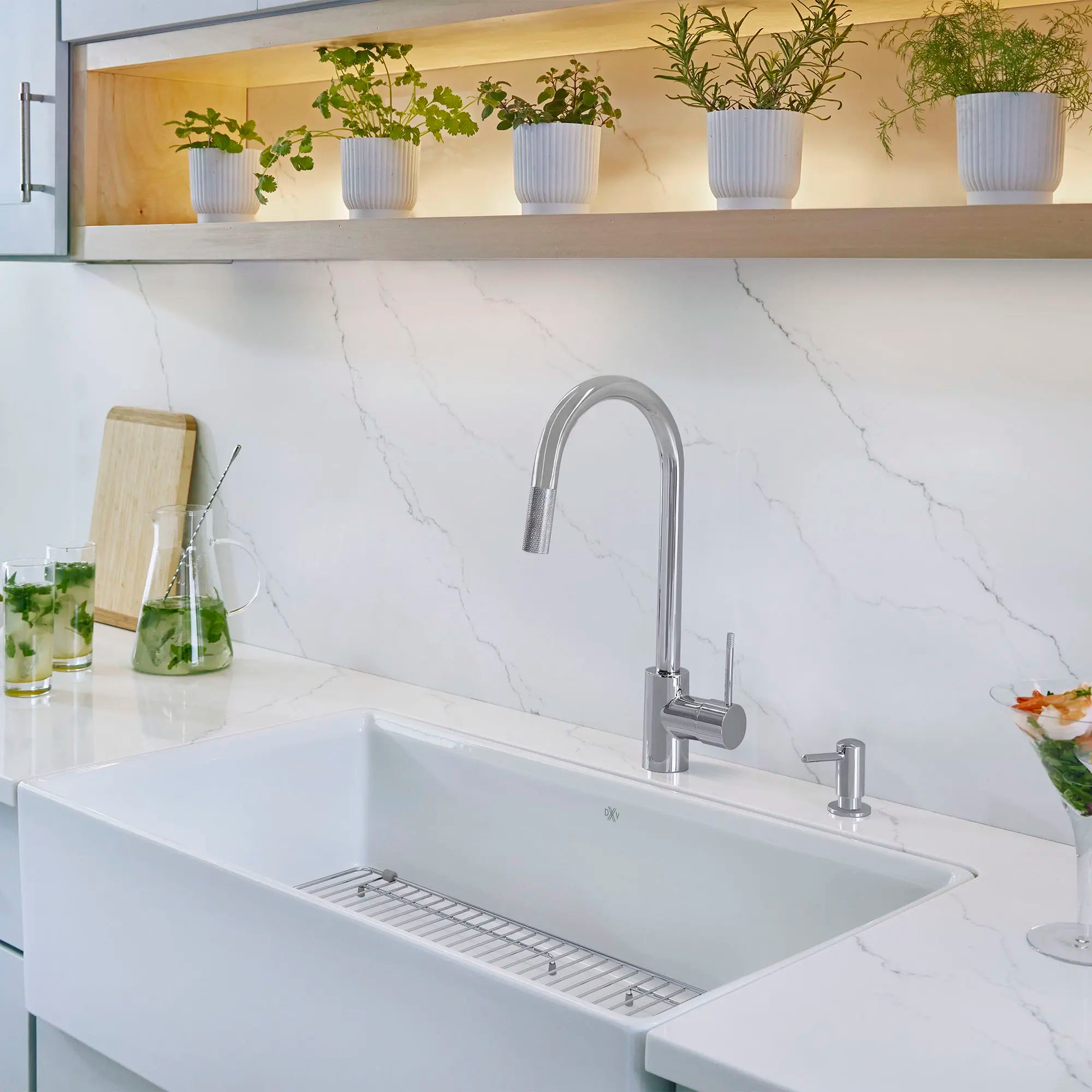 Etre® Single Handle Pull-Down Kitchen Faucet with Lever Handle // POLISHED CHROME // 85940_B-D35404300100_D35405720_D21180SB3620415_CDNwebp.webp