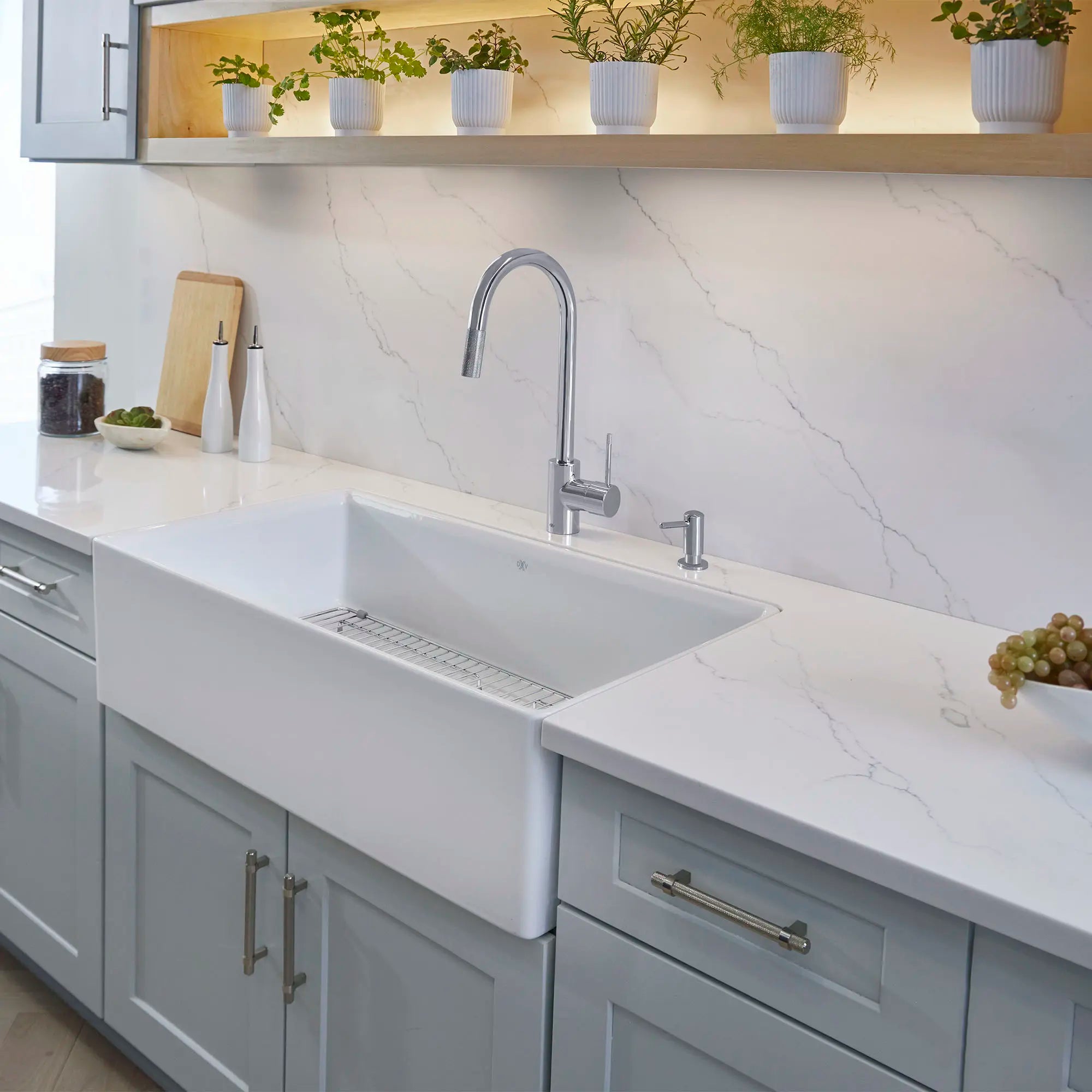 Etre® 36 In. Apron Kitchen Sink With Offset Drain Etre® 36 In. Apron Kitchen Sink With Offset Drain