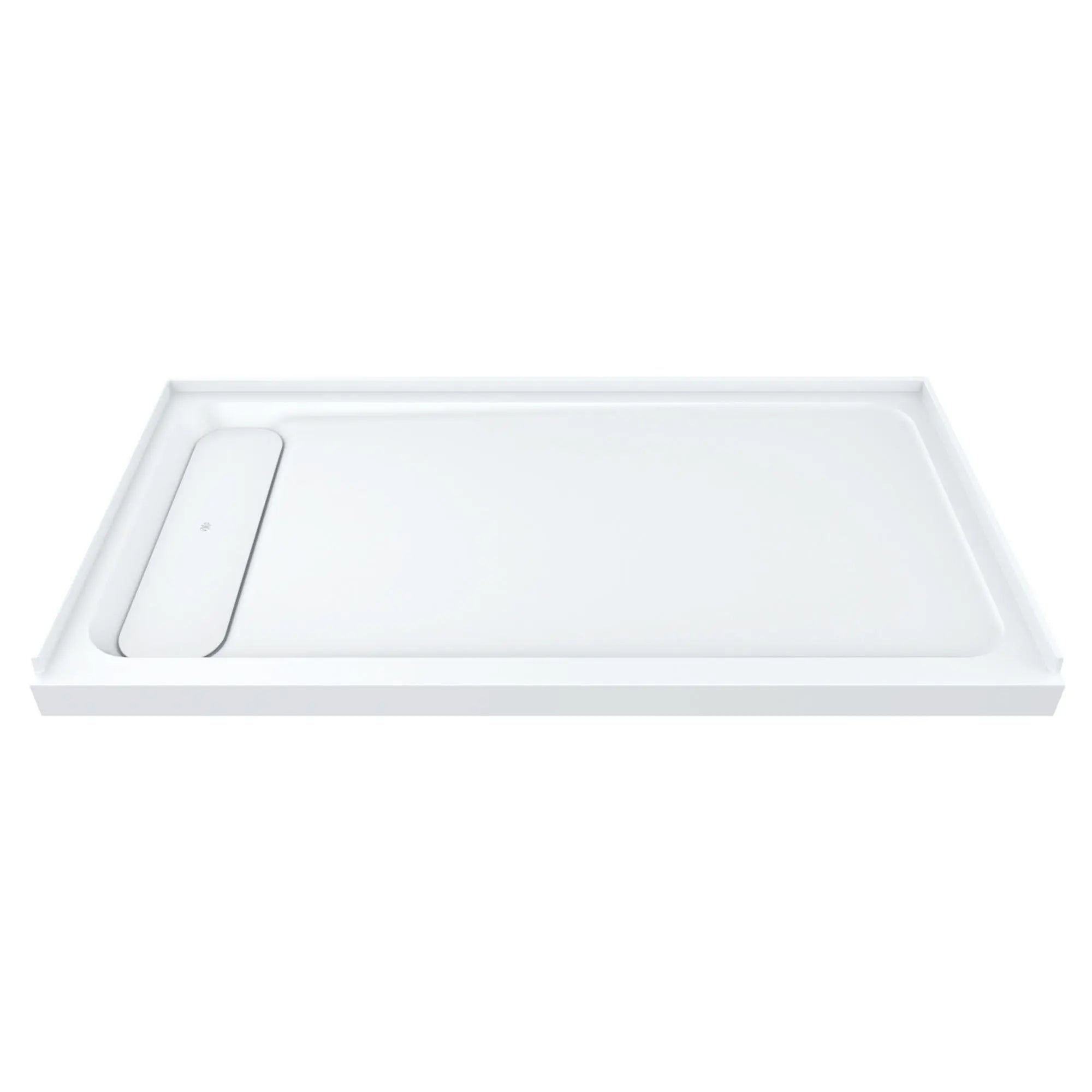 DXV® Modulus 60” X 30” SOLID SURFACE SHOWER BASE – LEFT DRAIN // MERINO WHITE // 90561_D16030STL417_CDNwebp.webp