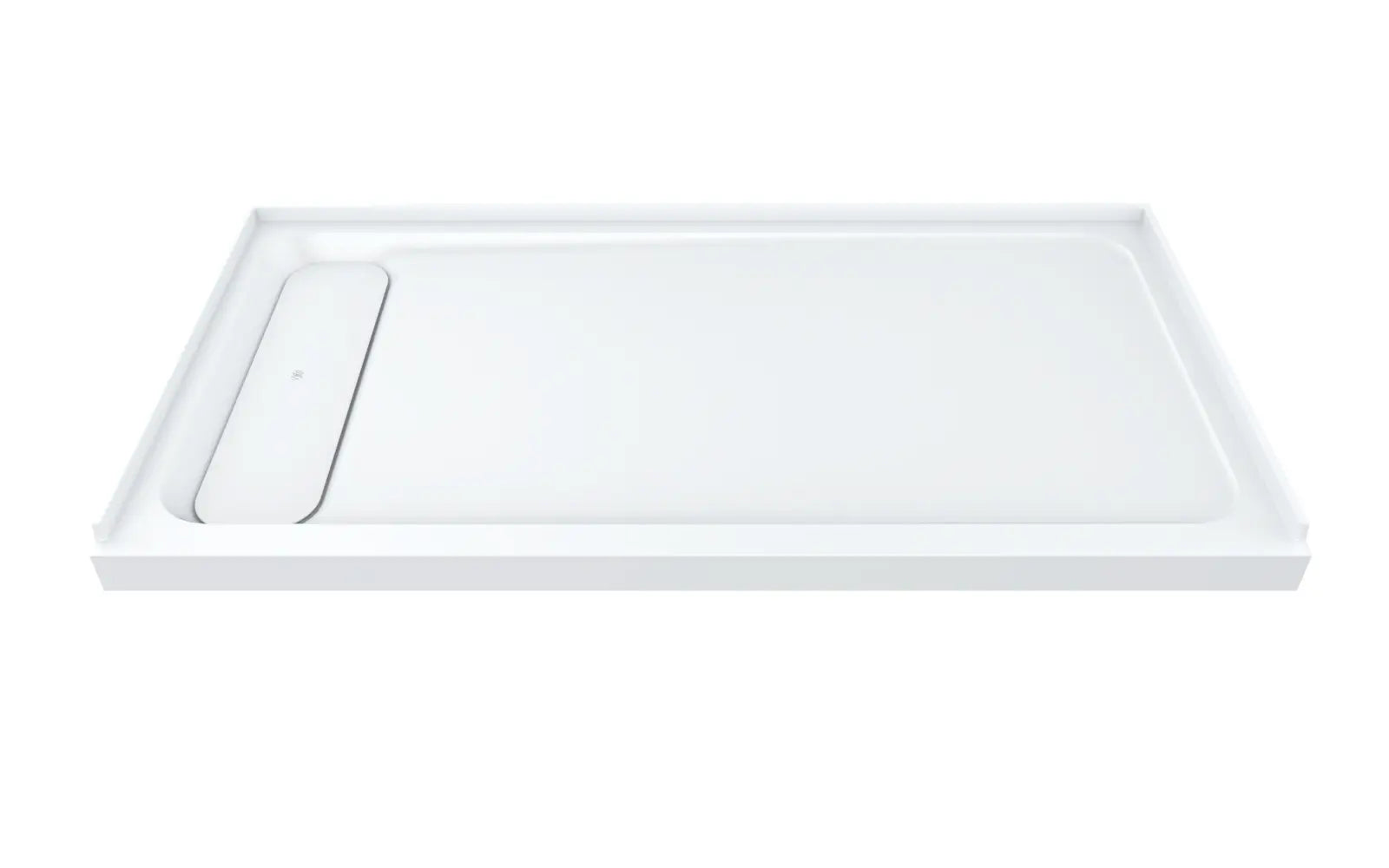 DXV® Modulus 60” X 32” SOLID SURFACE SHOWER BASE – LEFT DRAIN // MERINO WHITE // 90569_D16032STL417_CDNwebp.webp