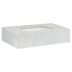 Belshire® 30 in. Carrara Marble Console Top, 3 Hole // CARRARA MARBLE // 90701_D19080003550_CDNwebp.webp