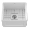 [D20100000.415] Hillside® 20 in. Apron Kitchen Sink with Center Drain - Canvas White
