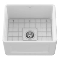 [D20100000.415] Hillside® 20 in. Apron Kitchen Sink with Center Drain - Canvas White