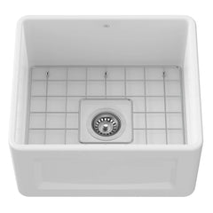[D20100000.415] Hillside® 20 in. Apron Kitchen Sink with Center Drain - Canvas White