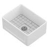 [D20101000.415] Hillside® 24 in. Apron Kitchen Sink with Center Drain - Oyster