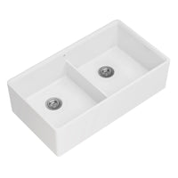 [D21180DB3620.415] Etre® 36 in. Double Apron Kitchen Sink - Canvas White