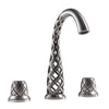[D31201801.435] Vibrato 2- Handle Widespread 3D Printed Bathroom Faucet with Knob Handles - Butler Finish
