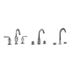 [D31204801.435] Shadowbrook 2-Handle Widespread 3D Printed Bathroom Faucet with Knob Handles - Butler Finish