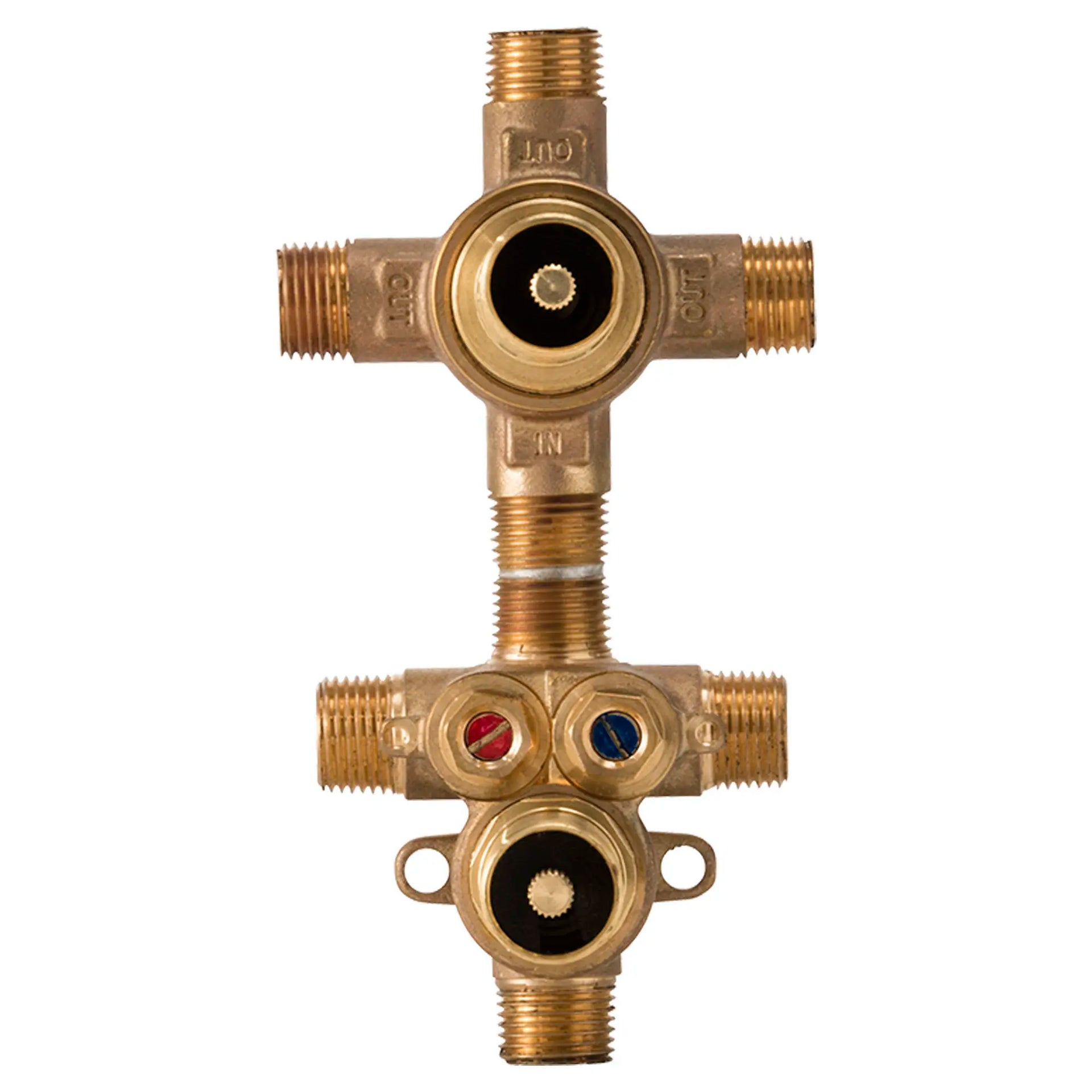 2-handle Thermostatic Rough Valve With 3-way Diverter Non-shared Funct