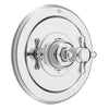 [D35101F40.100] Ashbee Single Handle Pressure Balance Valve Trim Only with Cross Handle - Polished Chrome