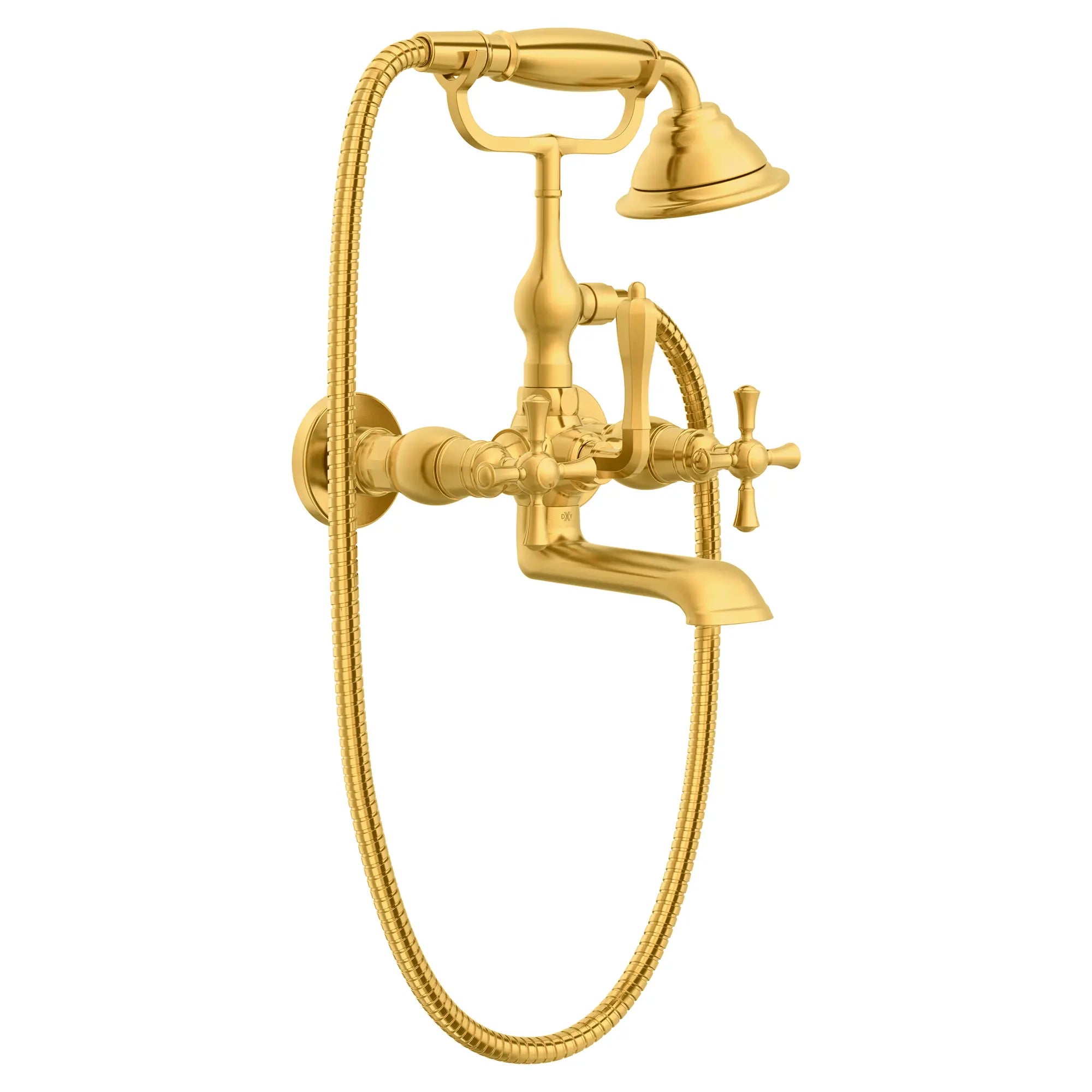 Randall® Wall Mounted Tub Filler with Hand Shower // SATIN BRASS // 93223_D3510298C.427_CDNwebp.webp