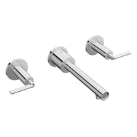 [D35105450RB.100] Percy® 2-Handle Wall Mounted Bathroom Faucet with Indicator Markings and Lever Handles - Polished Chrome