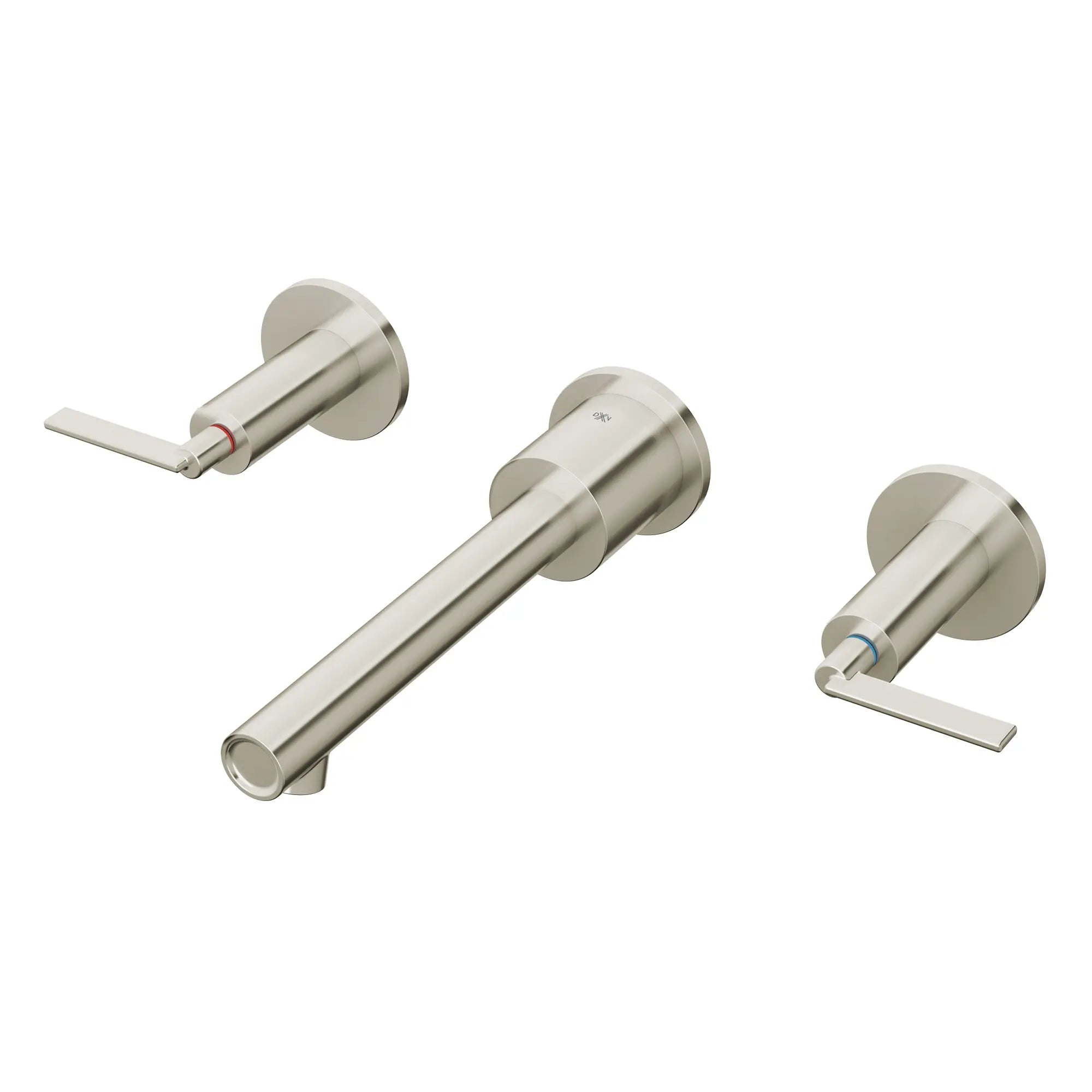 Percy® 2-Handle Wall Mounted Bathroom Faucet with Indicator Markings and Lever Handles // BRUSHED NICKEL // 93780_D35105450RB144_L_CDNwebp.webp