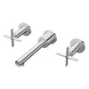 [D35105454RB.100] Percy® 2-Handle Wall Mounted Bathroom Faucet with Indicator Markings and Cross Handles - Polished Chrome