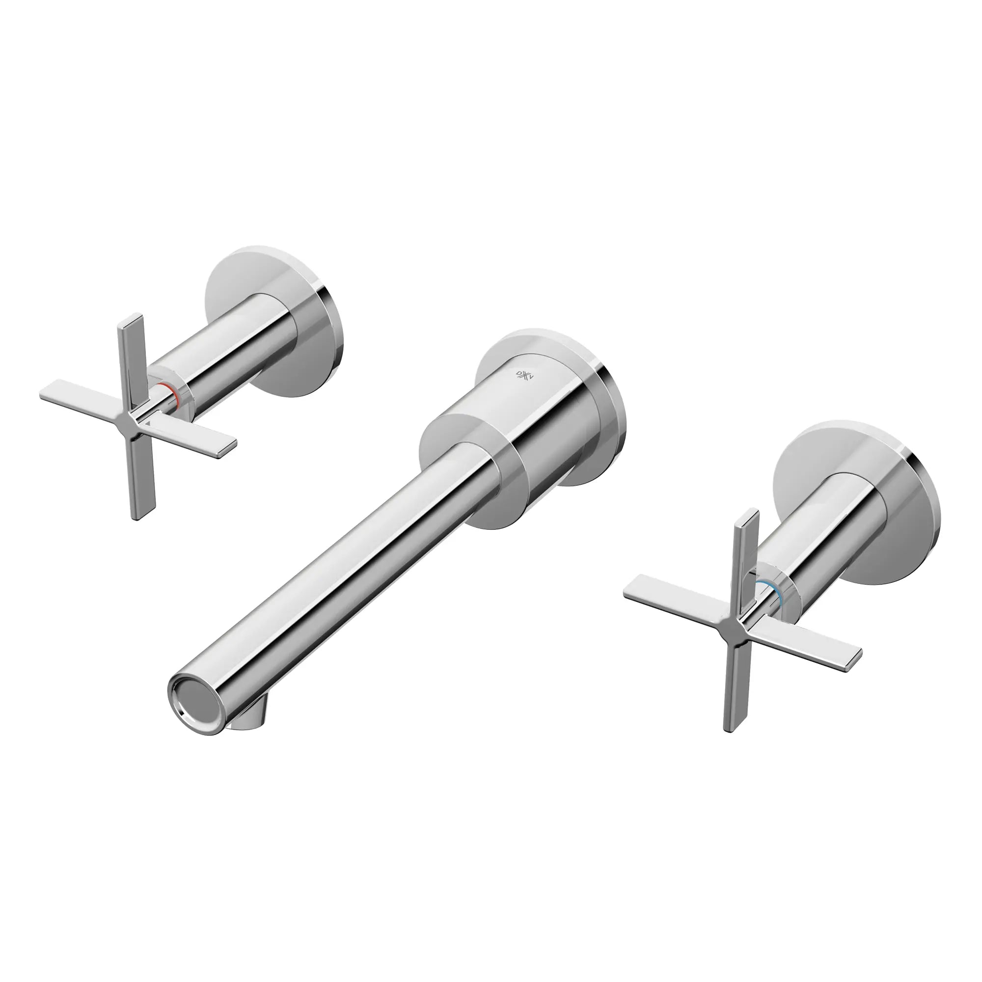 Percy® 2-Handle Wall Mounted Bathroom Faucet with Indicator Markings and Cross Handles // POLISHED CHROME // 93797_D35105454RB.100_1_CDNwebp.webp