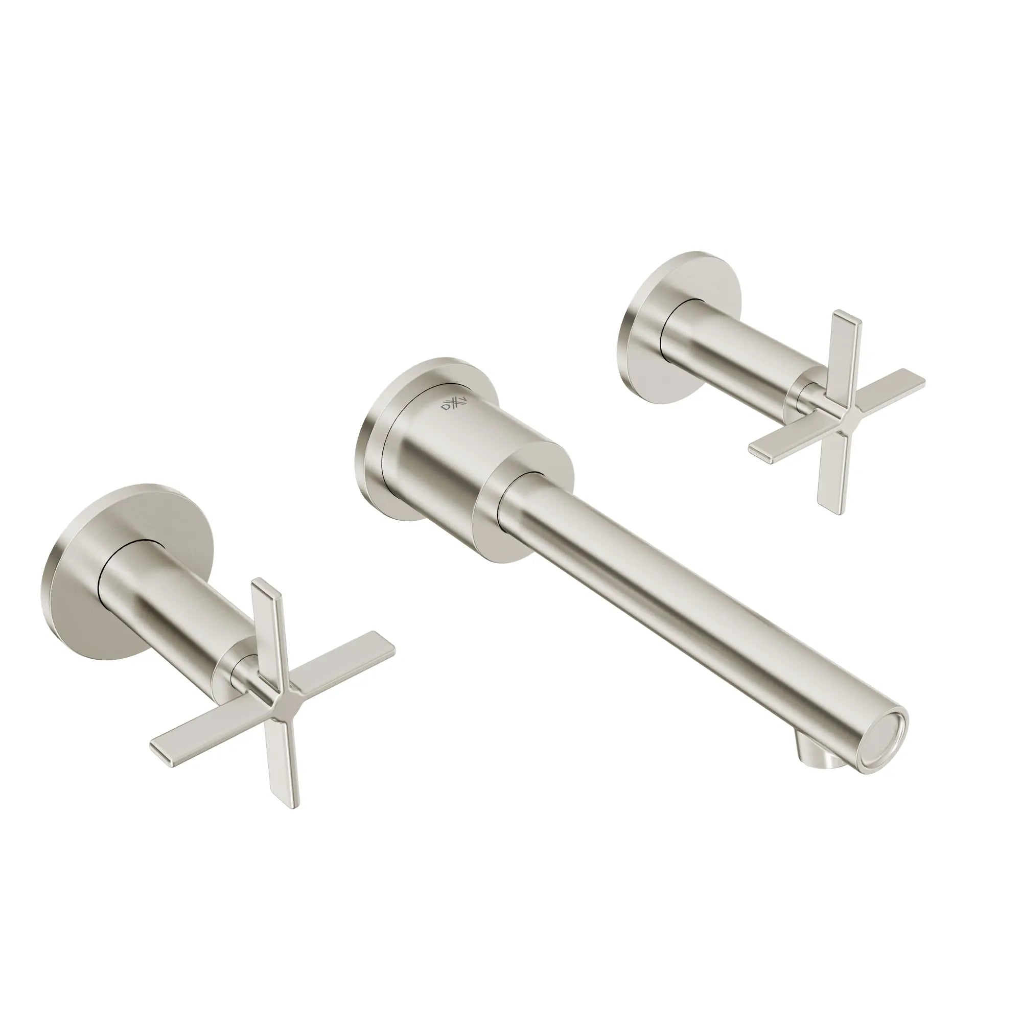 Percy® 2-Handle Wall Mounted Bathroom Faucet with Cross Handles // BRUSHED NICKEL // 93848_D3510546C144_R_CDNwebp.webp