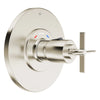 [D35105514RB.144] Percy Thermo Valve Trim Cross Handle - Brushed Nickel