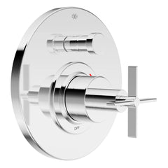 [D35105640RB.100] Percy Pb Tub&Shower Trim Cross Handle Pc - Polished Chrome