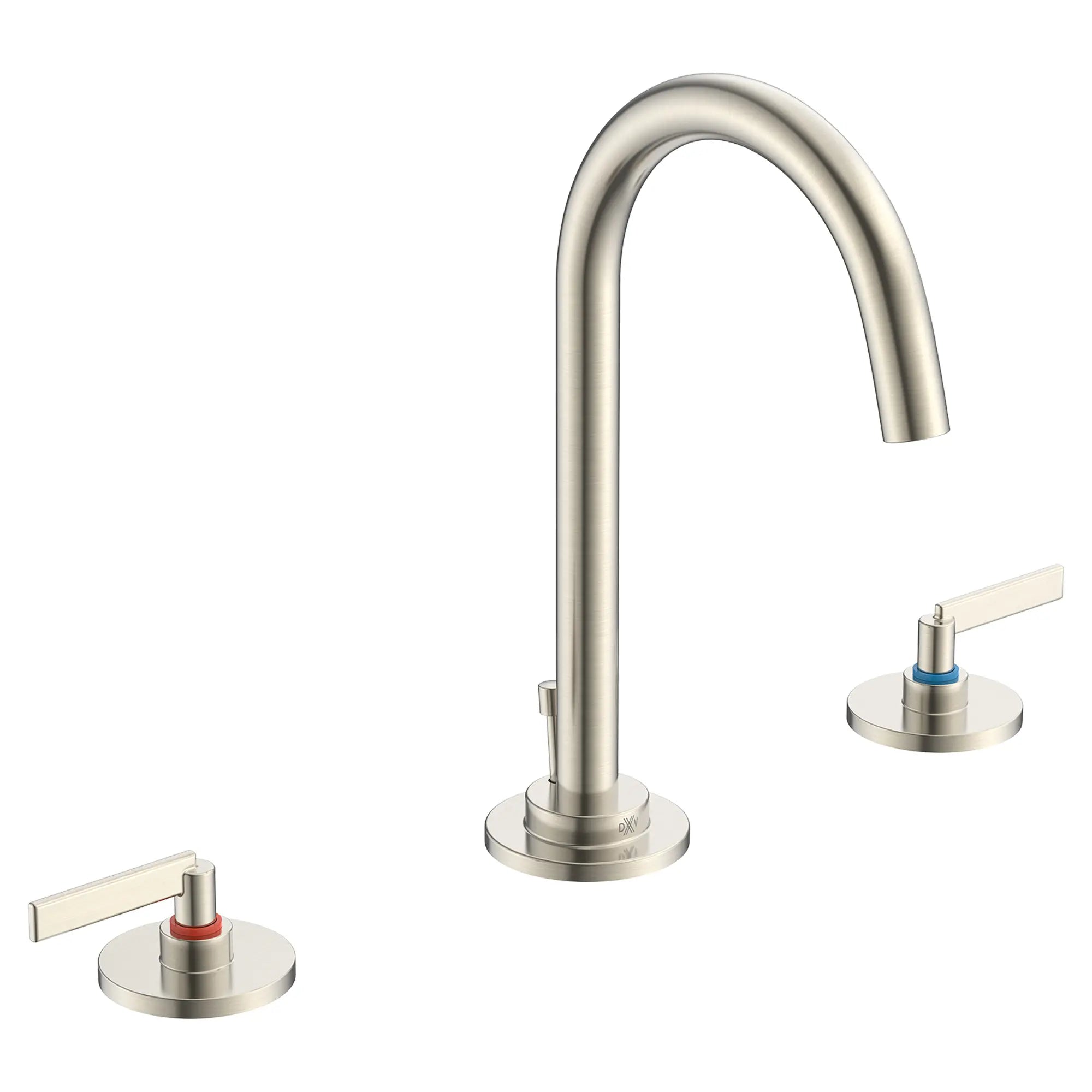 Percy® 2-Handle Widespread Bathroom Faucet with Indicator Markings and Lever Handles // BRUSHED NICKEL // 94266_D35105800RB.144_CDNwebp.webp