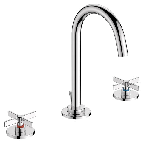 Percy® 2-Handle Widespread Bathroom Faucet with Indicator Markings and Cross Handles